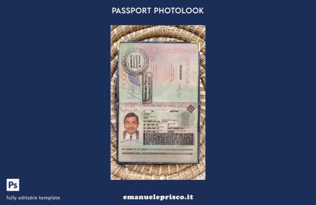 Modello di aspetto fotografico per passaporto del Mali in stile verificato